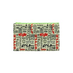 Backdrop Style With Texture And Typography Fashion Style Cosmetic Bag (xs) by BangZart