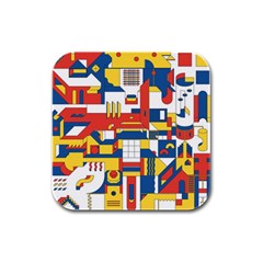 Hide And Seek Rubber Square Coaster (4 Pack)  by BangZart