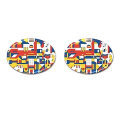 Hide And Seek Cufflinks (oval) by BangZart