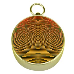 Fractal Pattern Gold Compasses