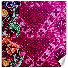 Pink Batik Cloth Fabric Canvas 20  X 20  