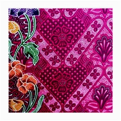 Pink Batik Cloth Fabric Medium Glasses Cloth (2-side) by BangZart