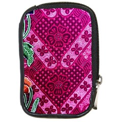 Pink Batik Cloth Fabric Compact Camera Cases