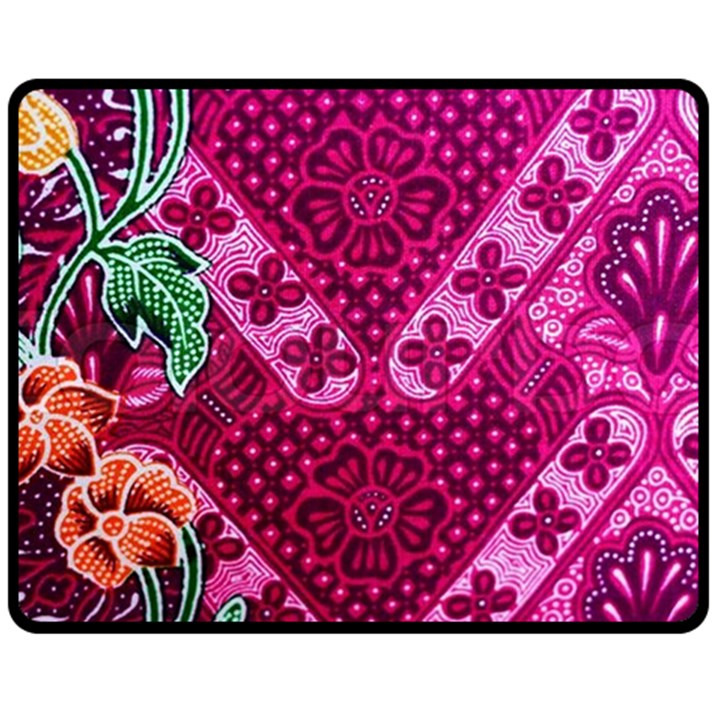 Pink Batik Cloth Fabric Fleece Blanket (Medium) 