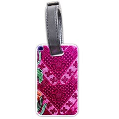 Pink Batik Cloth Fabric Luggage Tags (one Side)  by BangZart