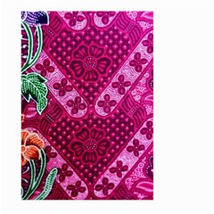 Pink Batik Cloth Fabric Large Garden Flag (two Sides)