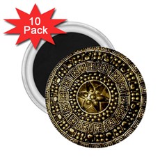 Gold Roman Shield Costume 2 25  Magnets (10 Pack)  by BangZart