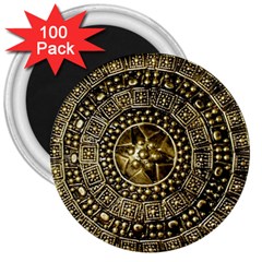 Gold Roman Shield Costume 3  Magnets (100 Pack) by BangZart