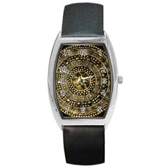 Gold Roman Shield Costume Barrel Style Metal Watch by BangZart