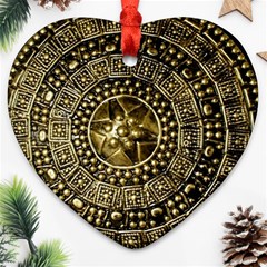 Gold Roman Shield Costume Heart Ornament (two Sides) by BangZart