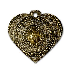 Gold Roman Shield Costume Dog Tag Heart (two Sides) by BangZart