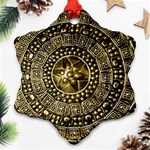 Gold Roman Shield Costume Snowflake Ornament (Two Sides) Front