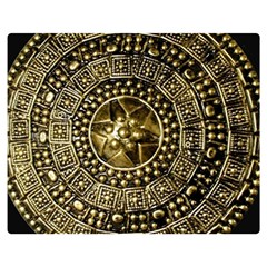 Gold Roman Shield Costume Double Sided Flano Blanket (medium)  by BangZart