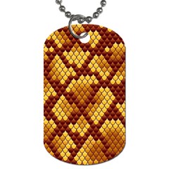 Snake Skin Pattern Vector Dog Tag (one Side) by BangZart