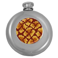 Snake Skin Pattern Vector Round Hip Flask (5 Oz)