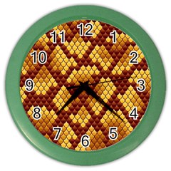 Snake Skin Pattern Vector Color Wall Clocks