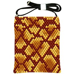 Snake Skin Pattern Vector Shoulder Sling Bags by BangZart