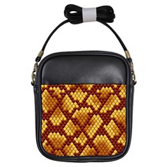 Snake Skin Pattern Vector Girls Sling Bags