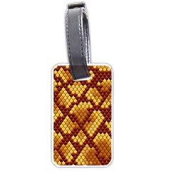 Snake Skin Pattern Vector Luggage Tags (one Side)  by BangZart