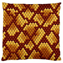 Snake Skin Pattern Vector Large Cushion Case (two Sides) by BangZart