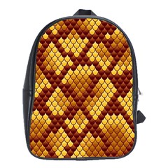 Snake Skin Pattern Vector School Bags (xl) 