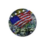 Usa United States Of America Images Independence Day Rubber Coaster (Round)  Front