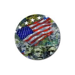 Usa United States Of America Images Independence Day Magnet 3  (round)