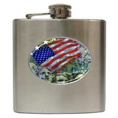 Usa United States Of America Images Independence Day Hip Flask (6 Oz) by BangZart