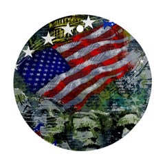 Usa United States Of America Images Independence Day Round Ornament (two Sides) by BangZart