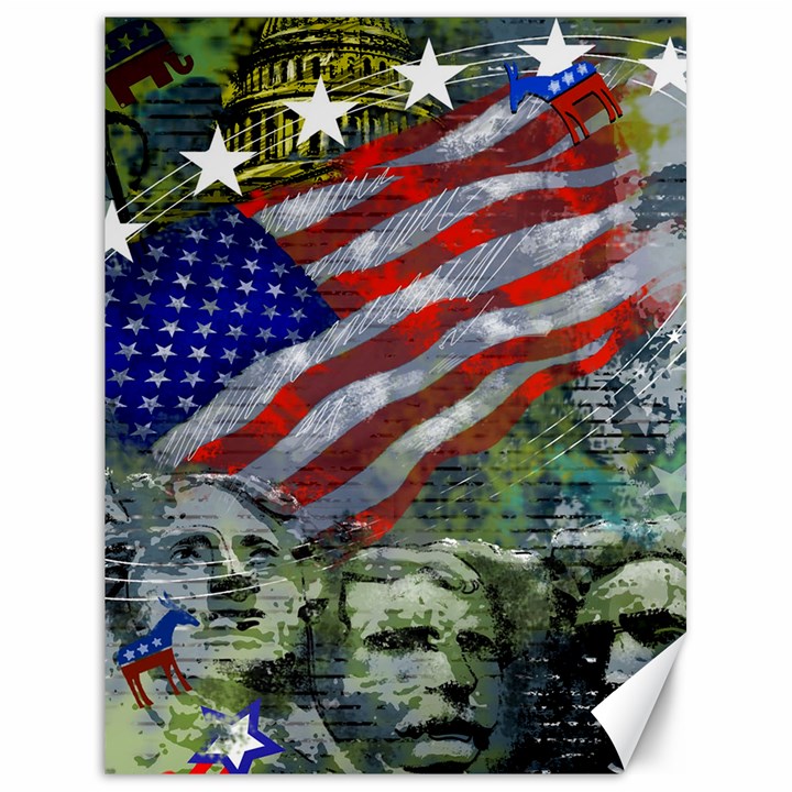 Usa United States Of America Images Independence Day Canvas 18  x 24  