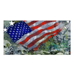 Usa United States Of America Images Independence Day Satin Shawl by BangZart