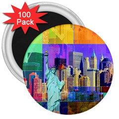 New York City The Statue Of Liberty 3  Magnets (100 Pack) by BangZart