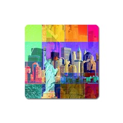 New York City The Statue Of Liberty Square Magnet