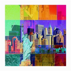 New York City The Statue Of Liberty Medium Glasses Cloth by BangZart