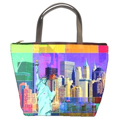 New York City The Statue Of Liberty Bucket Bags by BangZart