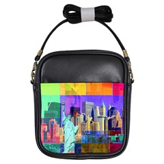 New York City The Statue Of Liberty Girls Sling Bags by BangZart