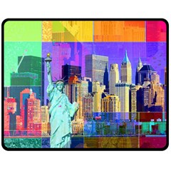 New York City The Statue Of Liberty Fleece Blanket (medium)  by BangZart