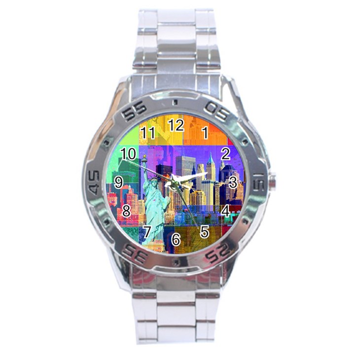 New York City The Statue Of Liberty Stainless Steel Analogue Watch