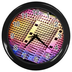 Optics Electronics Machine Technology Circuit Electronic Computer Technics Detail Psychedelic Abstra Wall Clocks (black) by BangZart