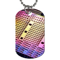 Optics Electronics Machine Technology Circuit Electronic Computer Technics Detail Psychedelic Abstra Dog Tag (two Sides) by BangZart