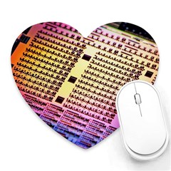 Optics Electronics Machine Technology Circuit Electronic Computer Technics Detail Psychedelic Abstra Heart Mousepads by BangZart