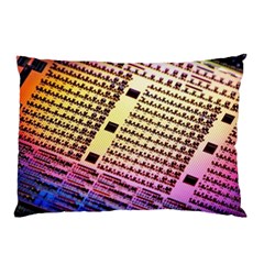 Optics Electronics Machine Technology Circuit Electronic Computer Technics Detail Psychedelic Abstra Pillow Case by BangZart