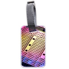 Optics Electronics Machine Technology Circuit Electronic Computer Technics Detail Psychedelic Abstra Luggage Tags (two Sides) by BangZart