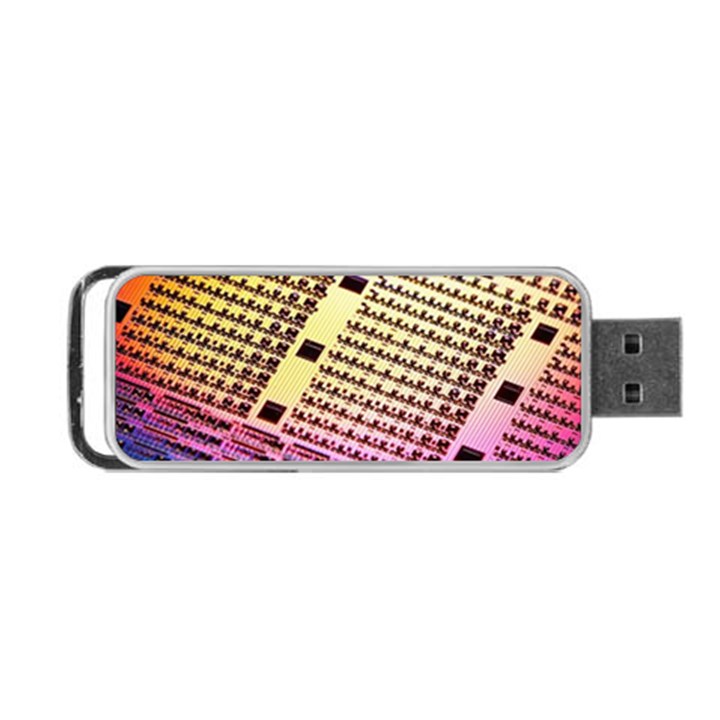 Optics Electronics Machine Technology Circuit Electronic Computer Technics Detail Psychedelic Abstra Portable USB Flash (Two Sides)