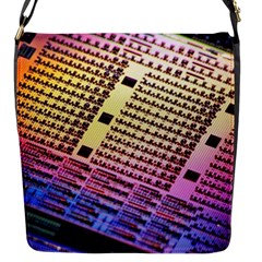 Optics Electronics Machine Technology Circuit Electronic Computer Technics Detail Psychedelic Abstra Flap Messenger Bag (s) by BangZart