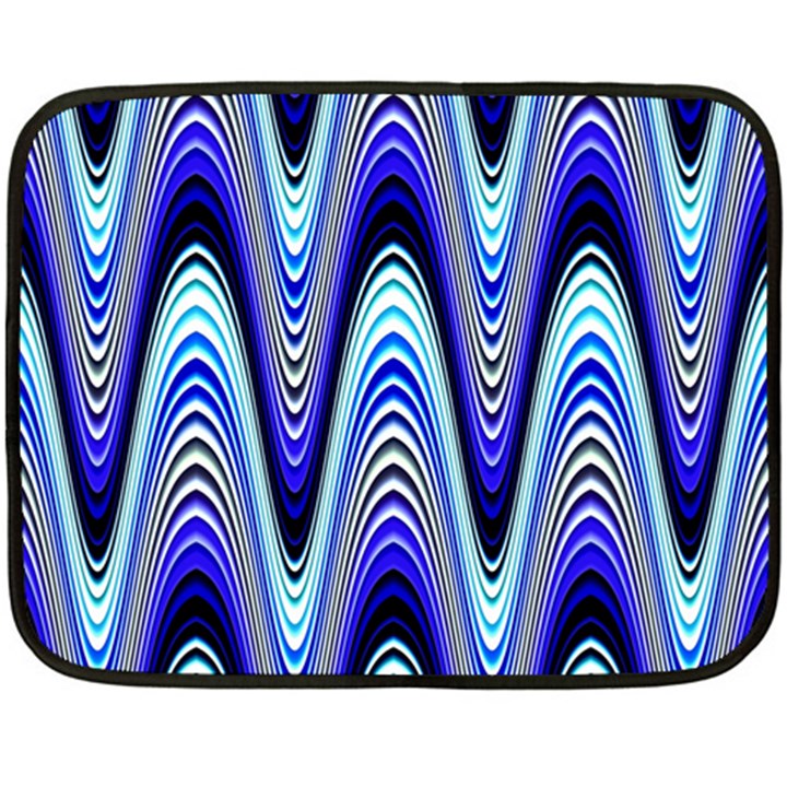 Waves Blue Double Sided Fleece Blanket (Mini) 