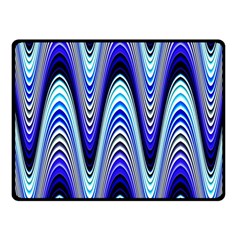 Waves Blue Fleece Blanket (small) by Colorfulart23