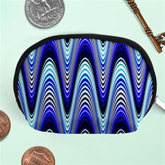 Waves Blue Accessory Pouches (medium)  by Colorfulart23