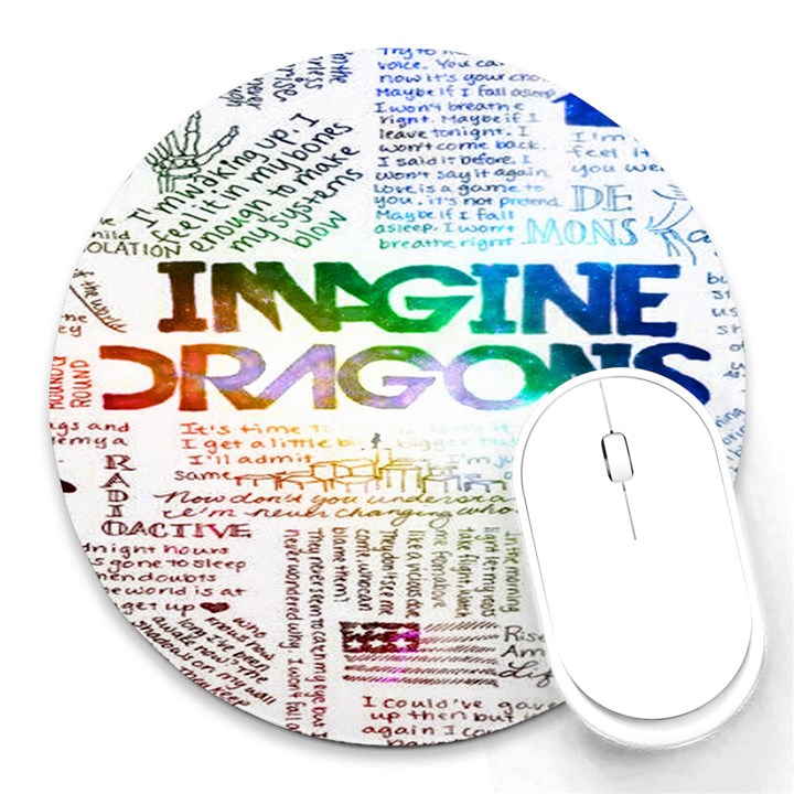 Imagine Dragons Quotes Round Mousepads