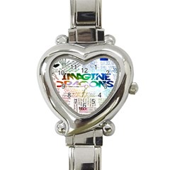 Imagine Dragons Quotes Heart Italian Charm Watch by BangZart